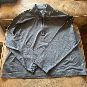 Lands' End Charcoal Quarter-Zip Sweatshirt